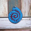 Ammonite pendant in enamel on recycled copper 268