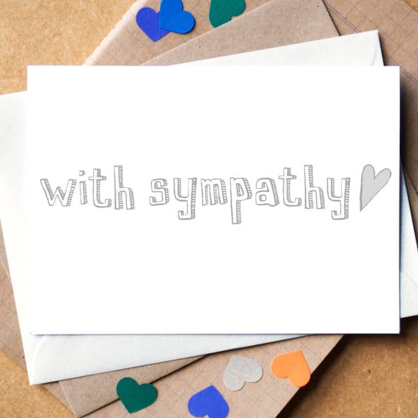Simple "With Sympathy" Card