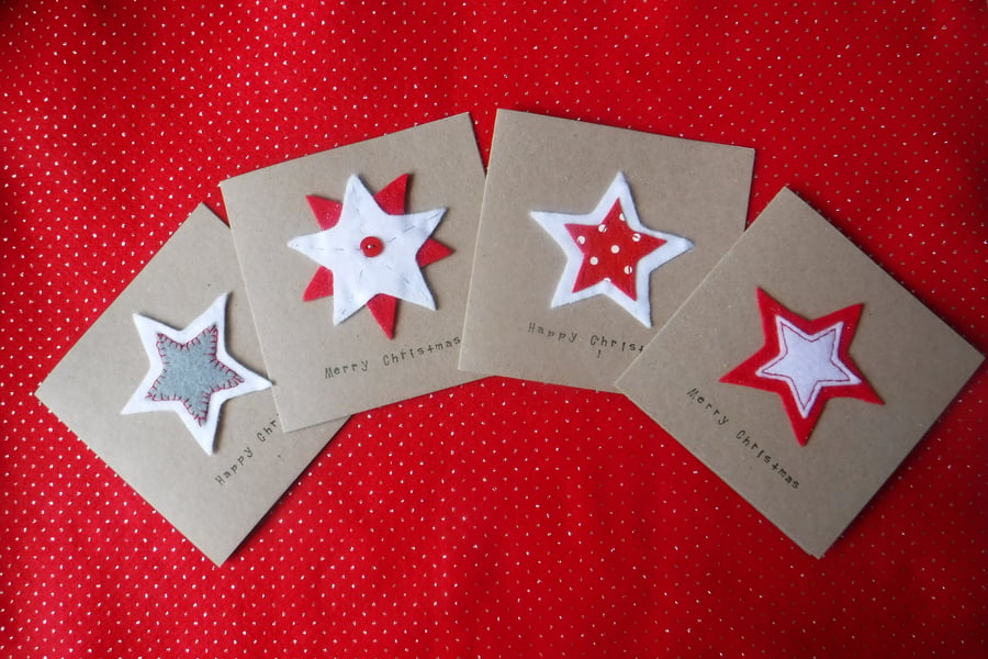 Set of 4 Christmas cards