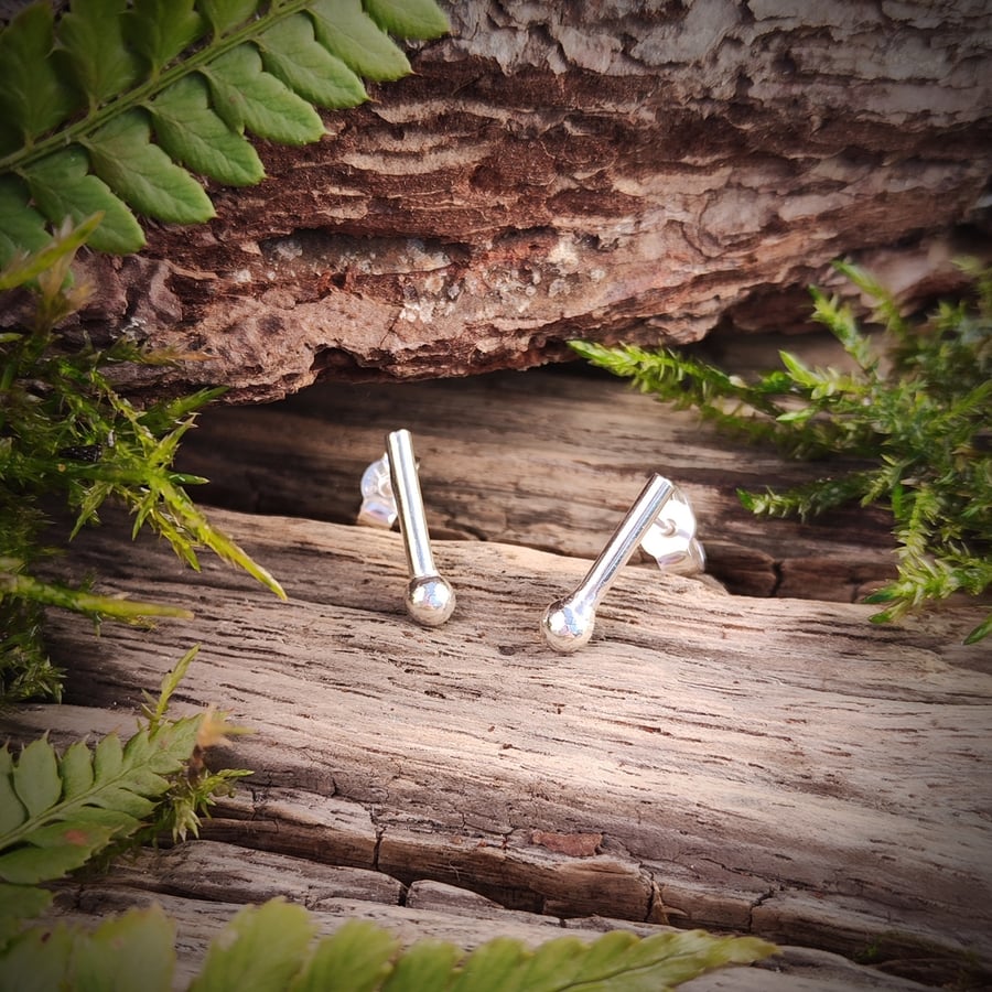 Simple sterling silver earrings