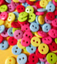 100 Assorted 9mm  Acrylic Buttons  2 holes - Image 3
