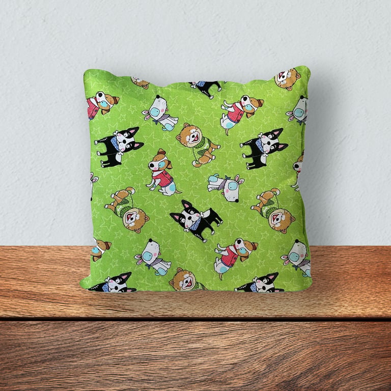 Children's Cushion, Nursery Mini Cushion, Handmade Cushion-Cute Doggies-SMC43
