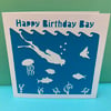 Personalised Scuba Diving Birthday Card