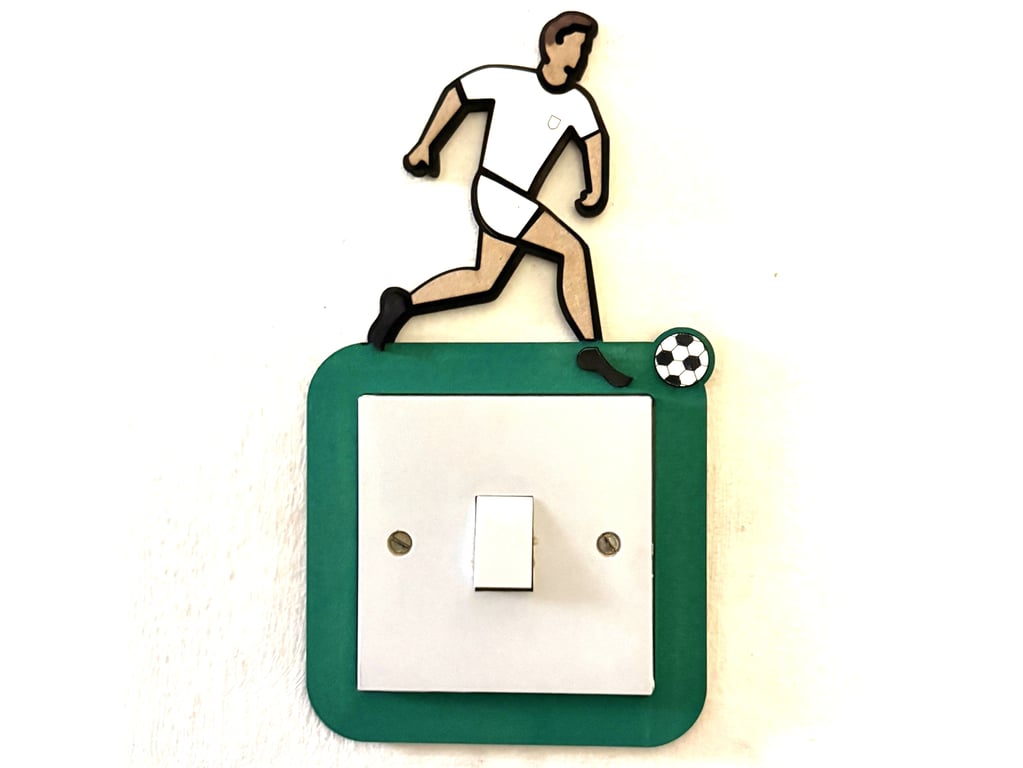 Football light Switch surround -Kids bedroom decor - FREE UK SHIPPING