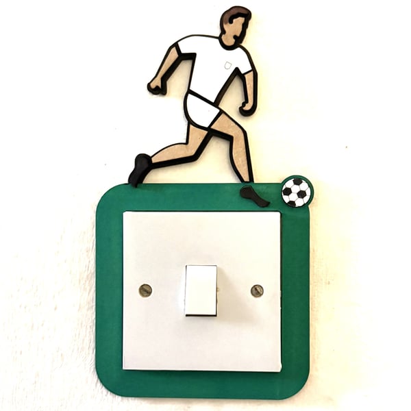 Football light Switch surround -Kids bedroom decor - FREE UK SHIPPING