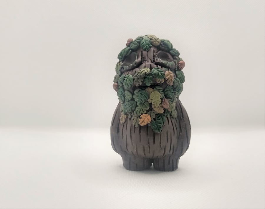 The Green Man Idol Mixed Media Sculpture Folklore and Fantasy