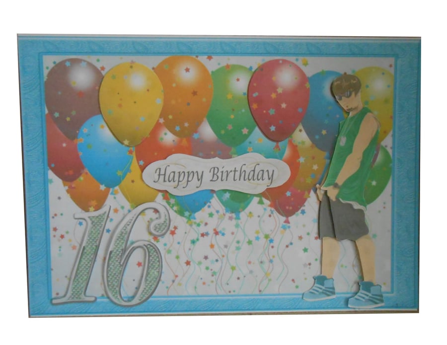 3d Party Balloons Boy 16 Birthday