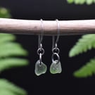 Highland Sea Glass and Sterling Silver 925 Dainty Earrings