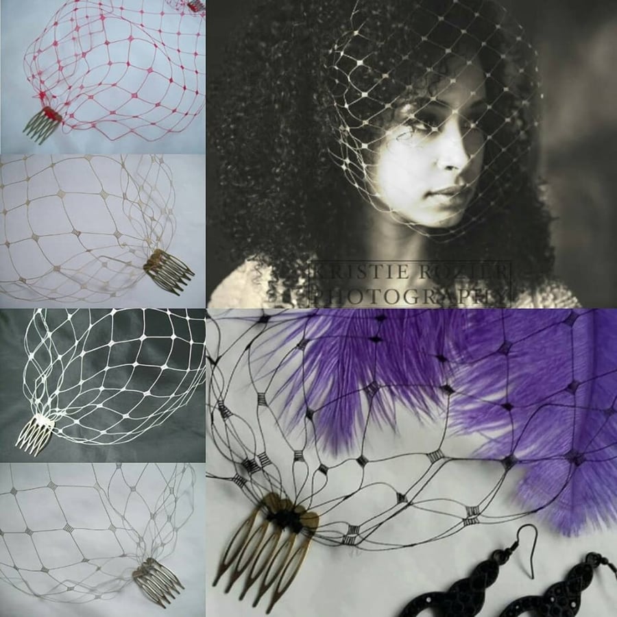 Dramatic Mega Merry Widow Vintage Retro Style Bandeau Brides Wedding Veil