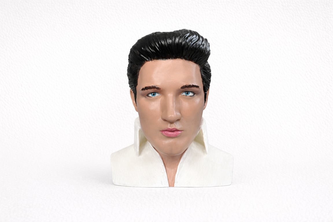 Popstar Inspired Bust Sculpture – Handmade Custom 3D Printed Display Figure