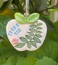 Gift for teacher small ceramic Thank You apple decoration - Image 2