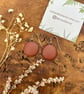 Handmade Ceramic Drop Earrings: Speckled Blue And Copper Glazed Clay Jewellery,  - Image 7