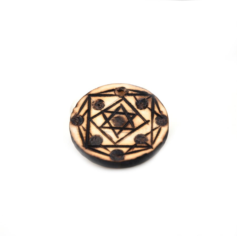 Sacred geometry pendants, wooden pendant, mystical jewellery