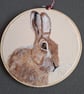 Needle Felted Hare picture Portrait  Handmade Wool Wall Art - Image 2