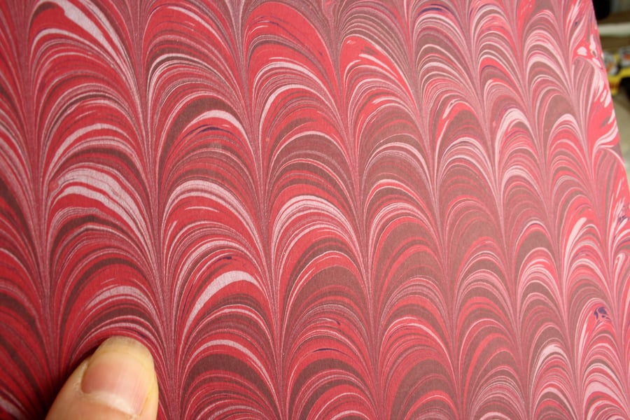 A4 Marbled card sheet for card making and die cutting red silver