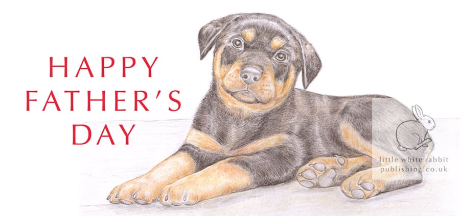 Clyde the Rottweiler - Father's Day Card