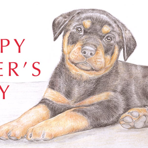 Clyde the Rottweiler - Father's Day Card