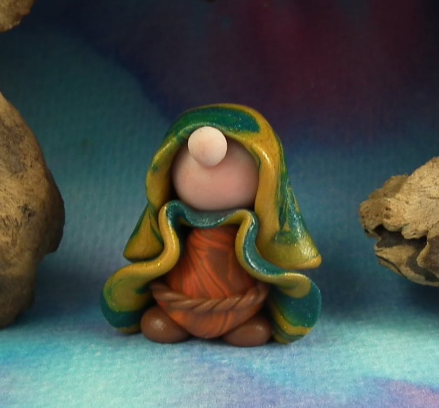 Spring Sale ... Little-Known-Gnome Master of Stealth OOAK Sculpt by Ann Galvin