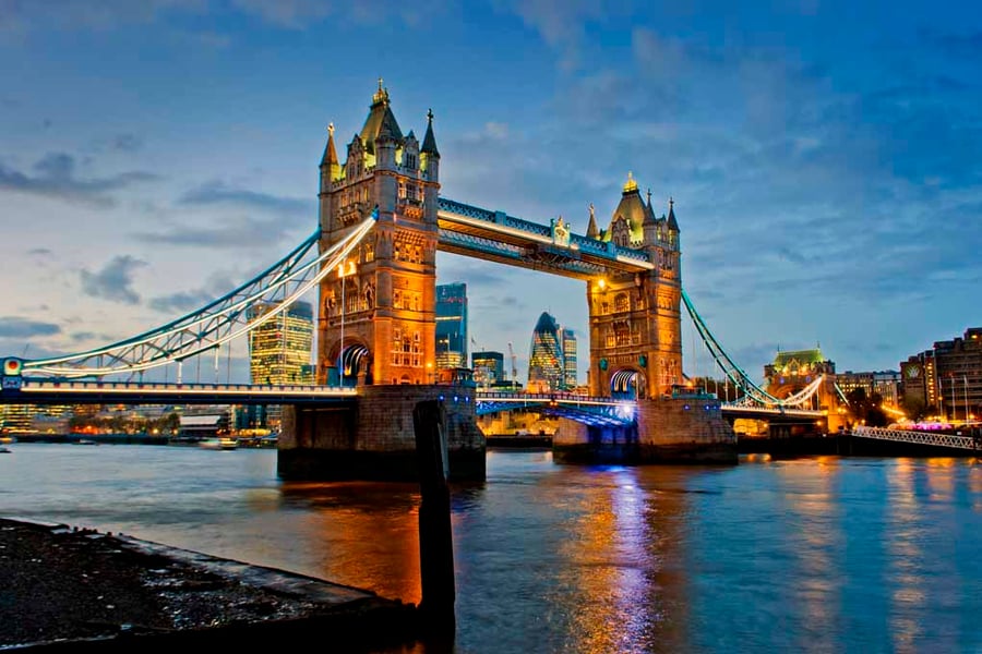 Tower Bridge River Thames London England Photograph Print