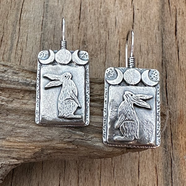 Moon Gazing Hare Earrings