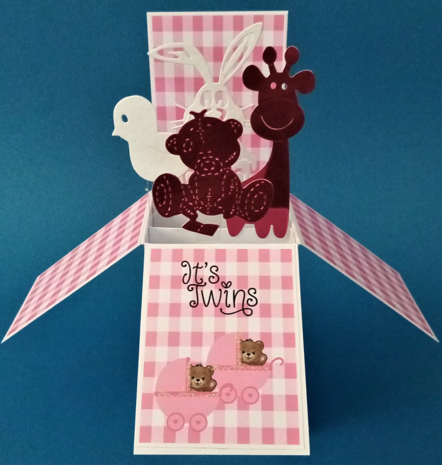 Twin Baby Girl's Card