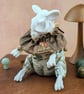 'Porcini', a white porcelain and textile mouse-skull imp. - Image 6