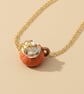 Pumpkin Latte Mug Necklace – Handmade Autumn Charm Pendant - Image 4