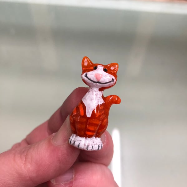 George the Stourbridge Station Cat - Charity Fused Glass Brooch