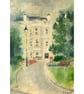 View Through Devonport Park Plymouth Watercolour and Gouache Painting Mounted - Image 1