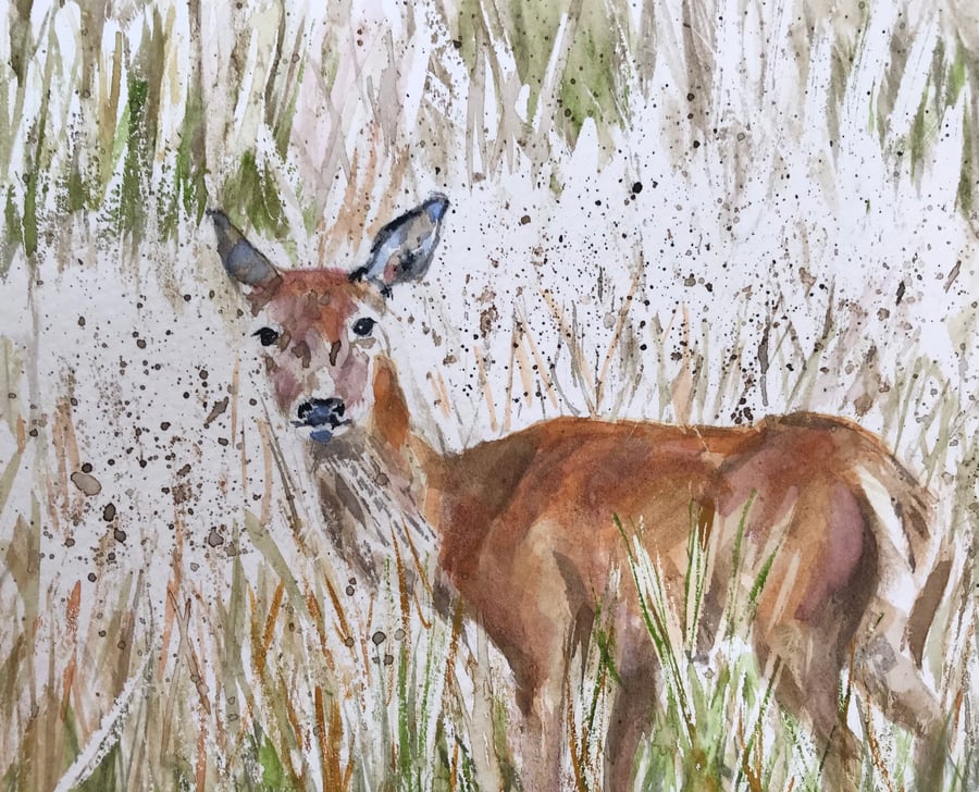 Giclee print of ‘In the Long Grass’ painting by British artist
