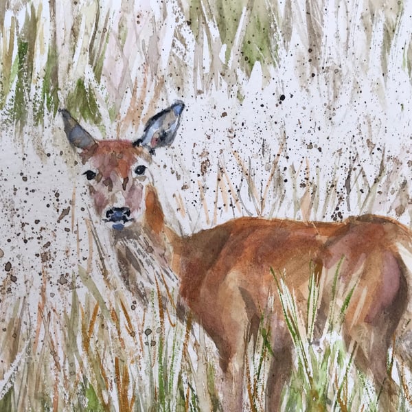 Giclee print of ‘In the Long Grass’ painting by British artist