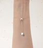 Recycled Sterling Silver Adjustable Long Link Sparkle Chain Bracelet - Image 5