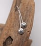 Silver drop pebble earrings - Image 3
