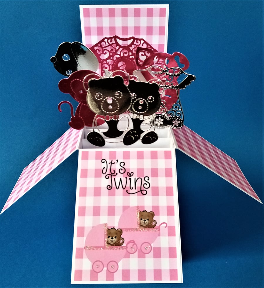 Twin Baby Girl's Card