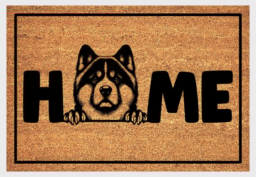 Akita Home Door Mat No.3 - Akita Welcome Mat - 3 Sizes