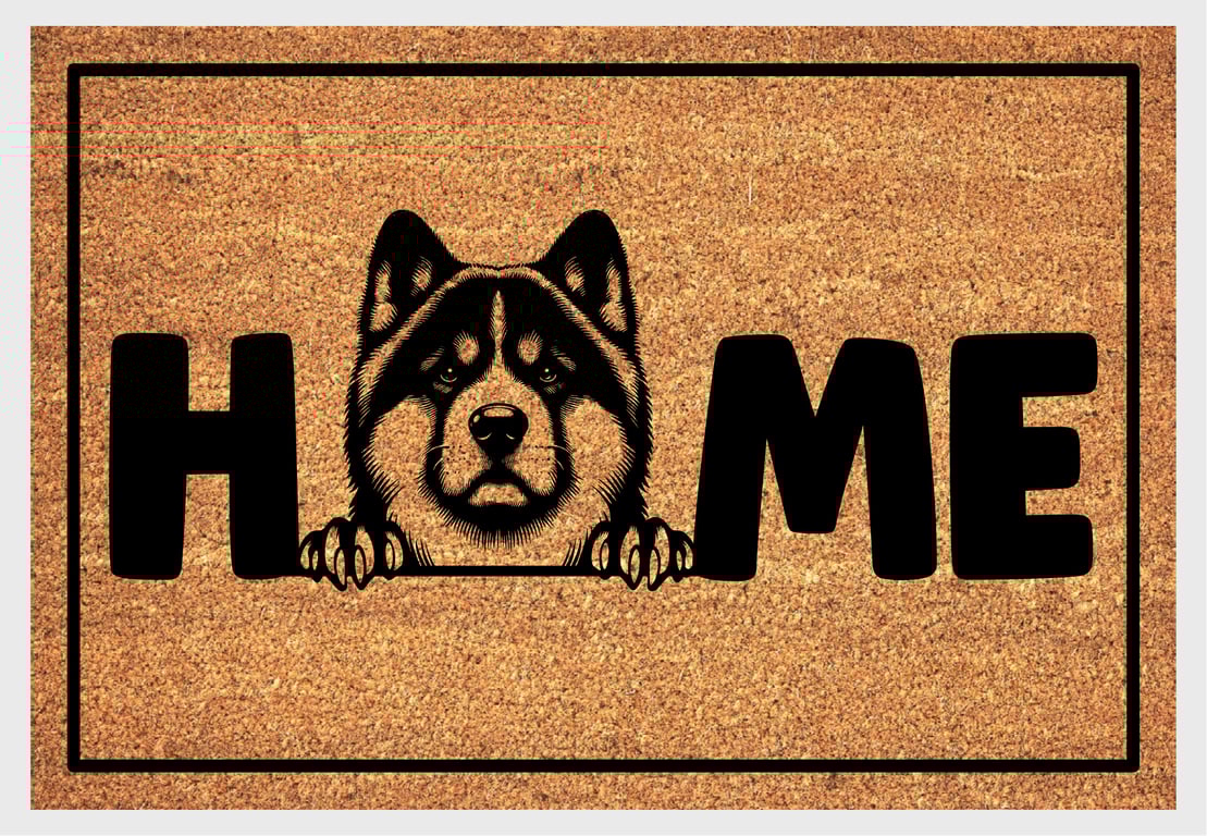 Akita Home Door Mat No.3 - Akita Welcome Mat - 3 Sizes
