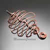 Hair bun holder solid copper wire hair barrette,Hair bun holder