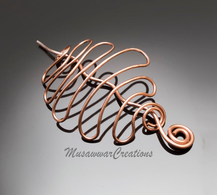 Hair bun holder solid copper wire hair barrette,Hair bun holder