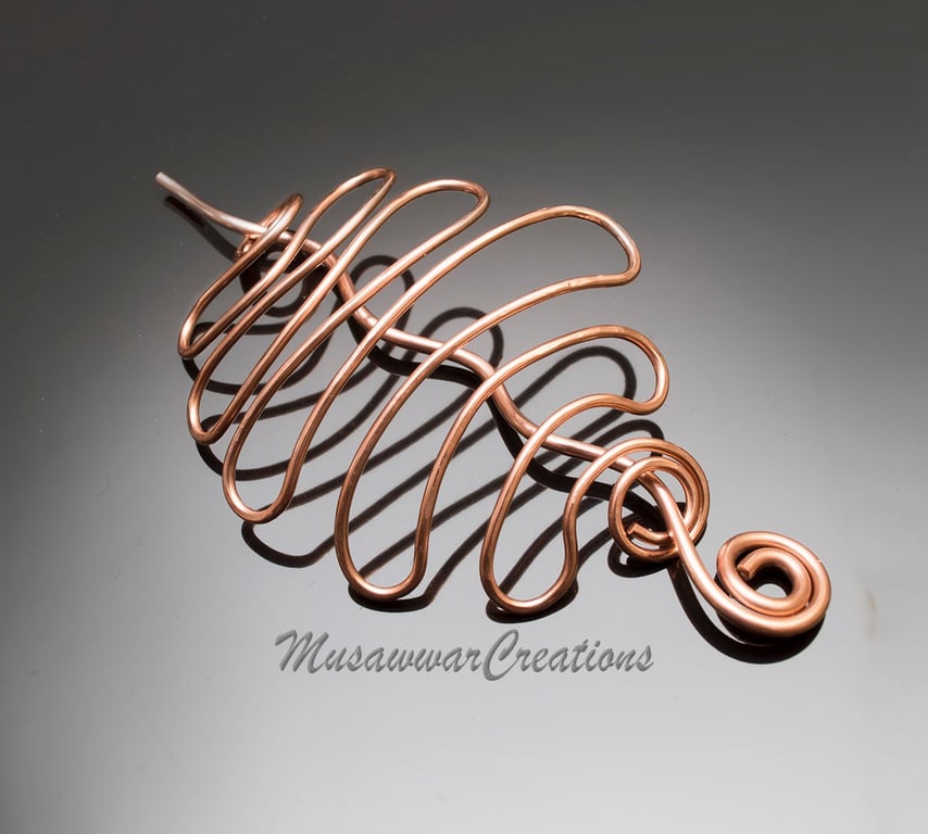 Hair bun holder solid copper wire hair barrette,Hair bun holder