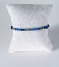 Swarovski and Hematite stretch beaded bracelet blue black - Image 8