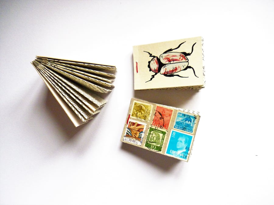 Free Postage - Beetles Mini Envelopes Keepsake Notebook