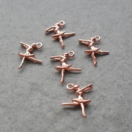 Rose Gold Plated Ballerina Charms