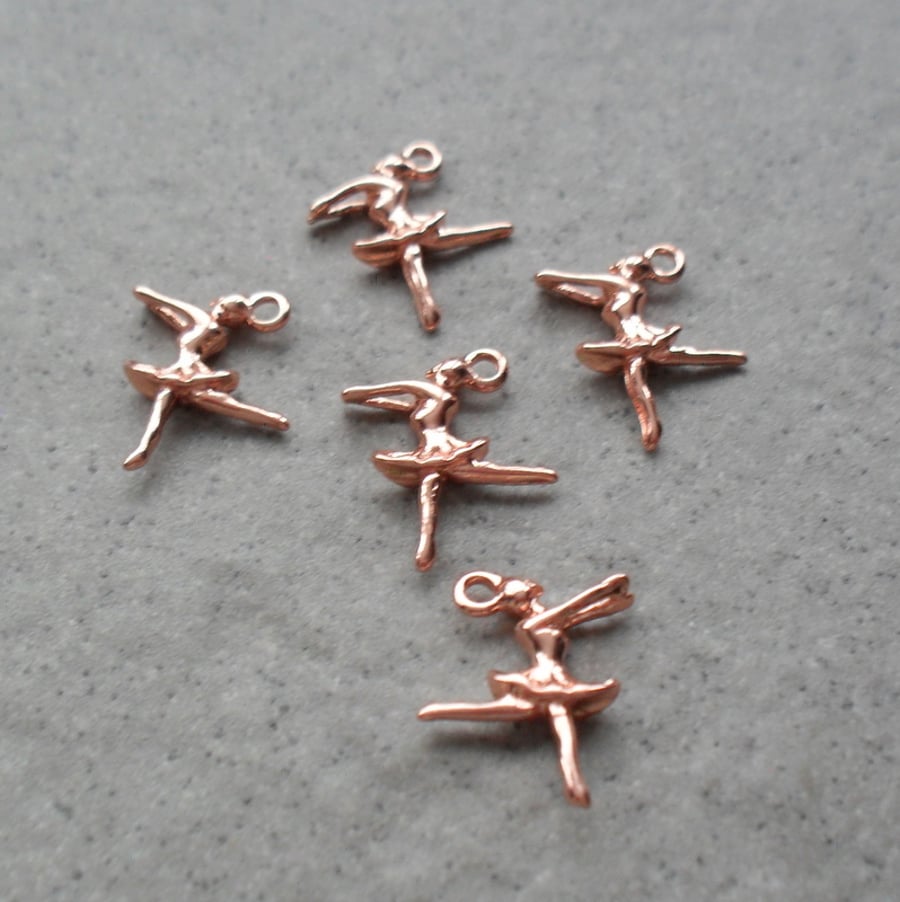 Rose Gold Plated Ballerina Charms
