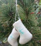 Handmade Felted Wool Christmas Stocking Ornaments - Image 6