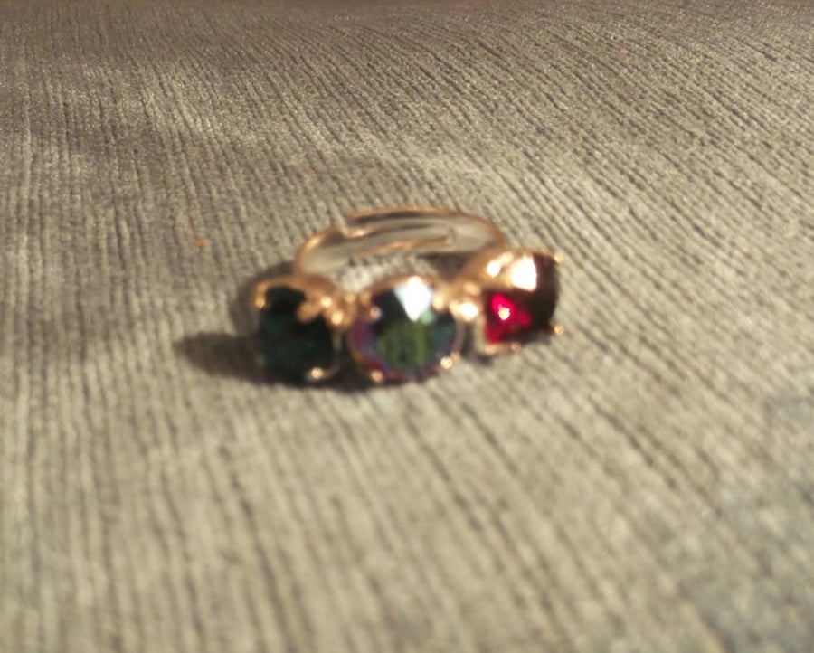 Adjustable Swarovski Crystal Ring