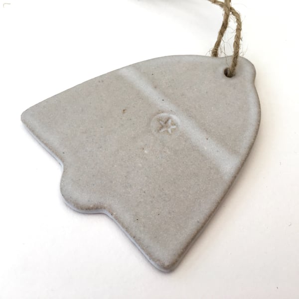 Christmas decoration, bell ceramic christmas, ceramic hanger, handmade decor