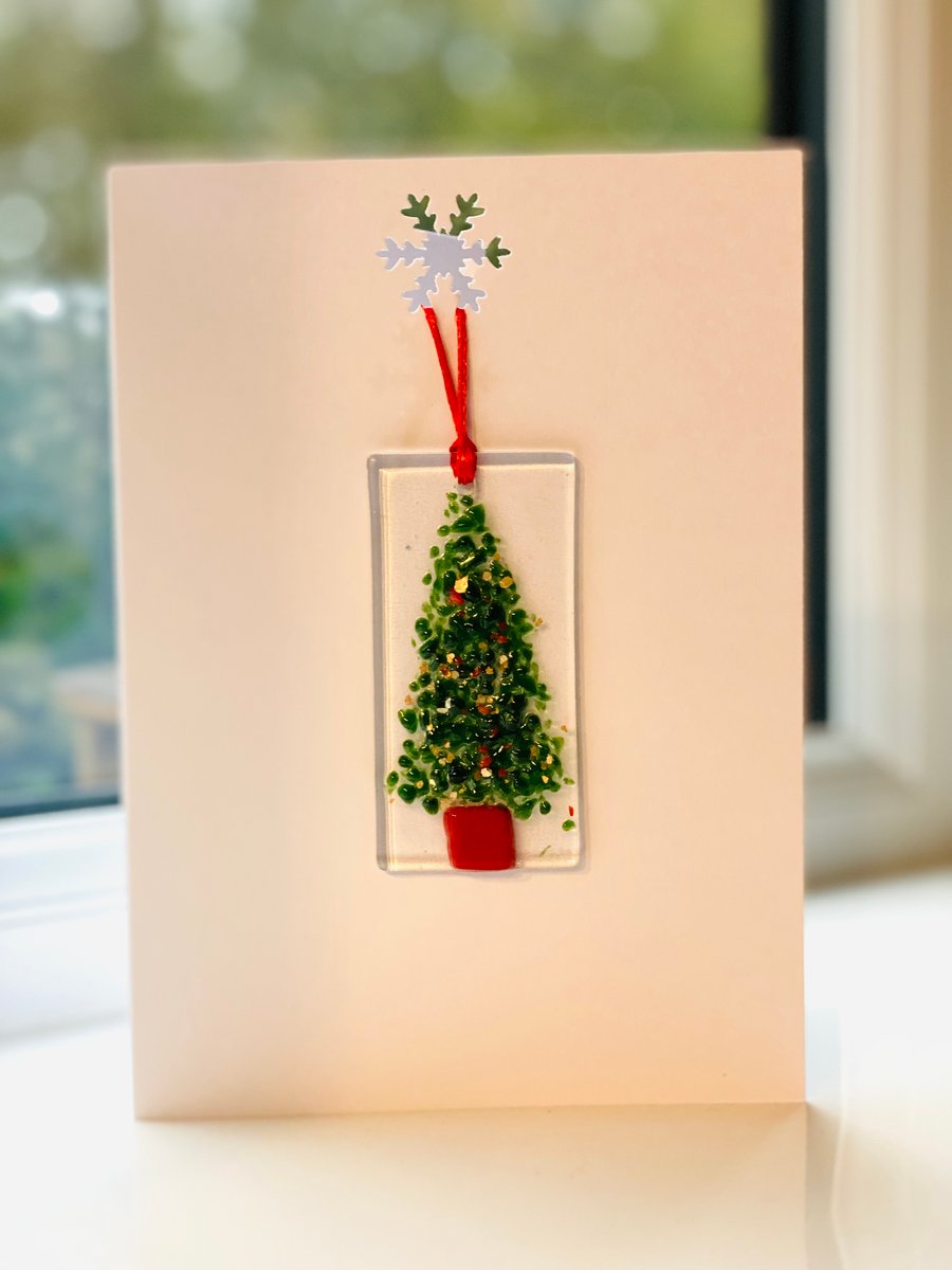  Keepsake Fused glass Christmas card