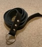 5 foot in length - 1" Ring Belt - Medieval Style in Black Leather