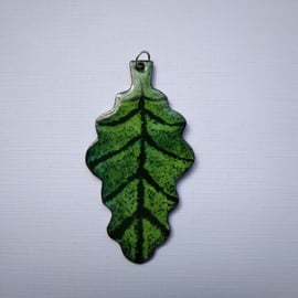 “Oak leaf” copper enamelled pendant 147