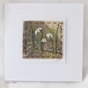 HAND EMBROIDERED SNOWDROP CARD CHRISTMAS WINTER